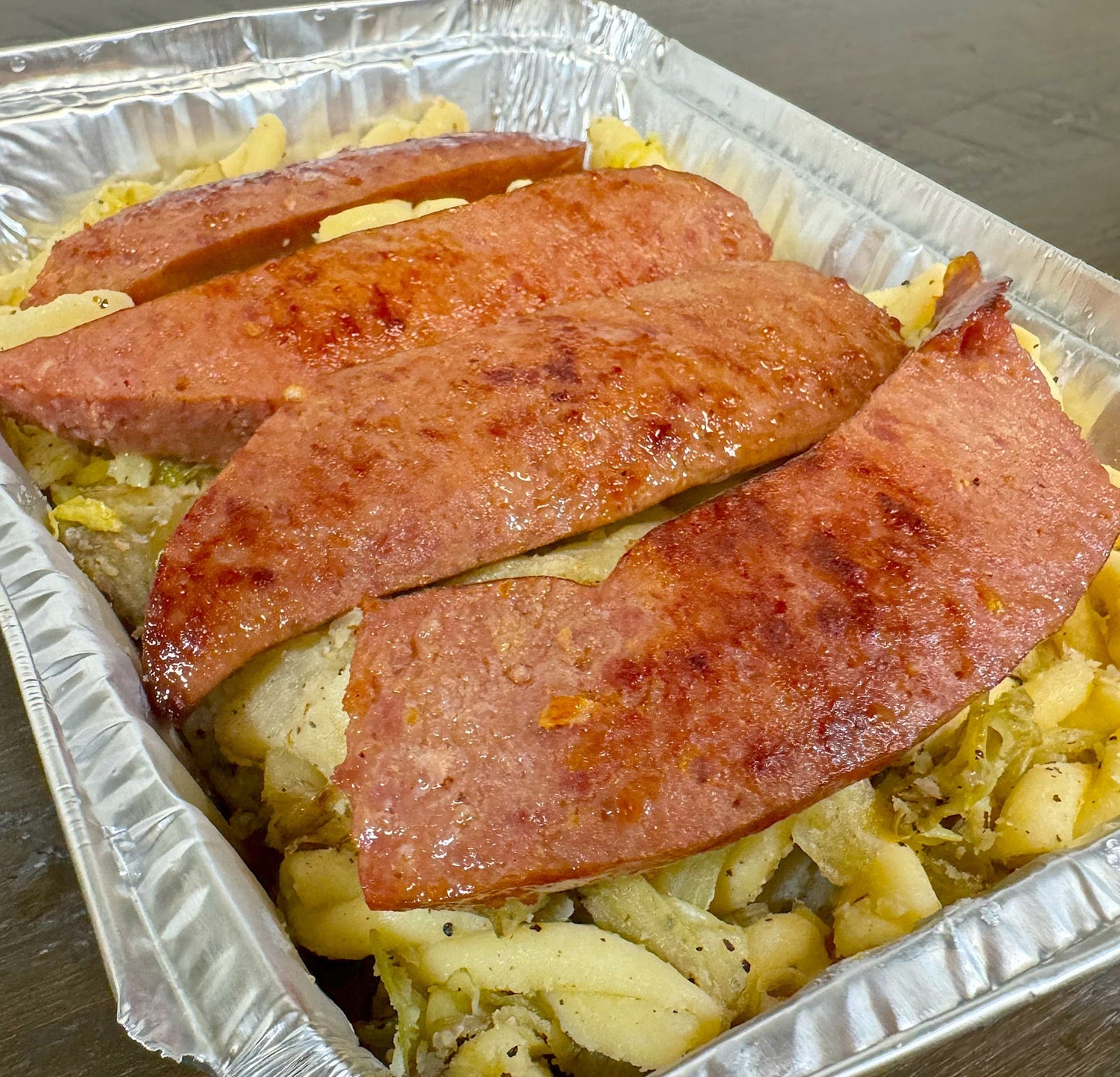 Polish Haluski w/ Grilled Kielbasa